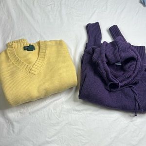 Lot Of 2 Sweater Womens Size M Columbia And Ralph Lauren Knit Pullover A101123